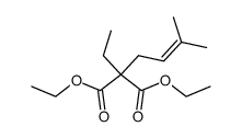 diethyl 2-ethyl-2-(3-methylbuten-2-yl)malonate Structure