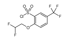 Benzenesulfonyl chloride, 2-(2,2-difluoroethoxy)-5-(trifluoromethyl) Structure