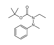 Hydrazinecarboxylic acid, 1-ethyl-2-methyl-2-phenyl-, 1,1-dimethylethyl ester结构式