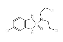 2H-1,3,2-Benzodiazaphosphol-2-amine,5-chloro-N,N-bis(2-chloroethyl)-1,3-dihydro-, 2-oxide Structure