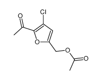 (5-acetyl-4-chlorofuran-2-yl)methyl acetate结构式