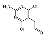 (2-amino-4,6-dichloropyrimidin-5-yl)acetaldehyde Structure