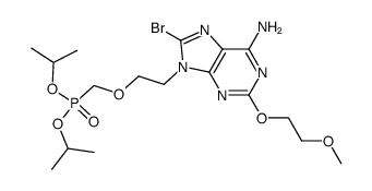 (2-(6-amino-8-bromo-2-(2-methoxyethoxy)purin-9-yl)-ethoxymethyl)phosphonic acid diisopropyl ester结构式