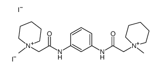 2-(1-methylpiperidin-1-ium-1-yl)-N-[3-[[2-(1-methylpiperidin-1-ium-1-yl)acetyl]amino]phenyl]acetamide,diiodide Structure