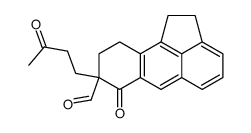 1-Oxo-2-formyl-2-<3-oxo-butyl>-1,2,3,4-tetrahydro-5,10-aceanthren Structure