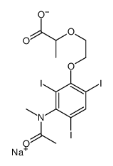 sodium,2-[2-[3-[acetyl(methyl)amino]-2,4,6-triiodophenoxy]ethoxy]propanoate Structure