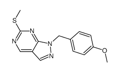 1-(4-methoxybenzyl)-6-(methylthio)-1H-pyrazolo[3,4-d]pyrimidine Structure