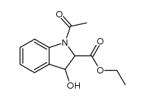 1-acetyl-3-hydroxy-indoline-2-carboxylic acid ethyl ester Structure