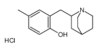 2-(1-azabicyclo[2.2.2]octan-2-ylmethyl)-4-methylphenol,hydrochloride结构式