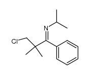 (E)-N-(3-chloro-2,2-dimethyl-1-phenylpropylidene)propan-2-amine结构式