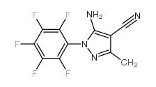 5-Amino-3-methyl-1-(perfluorophenyl)-1H-pyrazole-4-carbonitrile structure