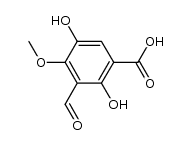 3-formyl-2,5-dihydroxy-4-methoxy-benzoic acid结构式