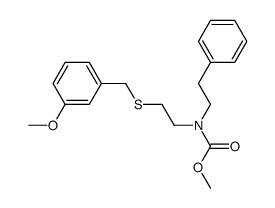 <2-<<(3-methoxyphenyl)methyl>thio>ethyl><2-phenylethyl>carbamic acid methyl ester结构式