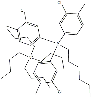 Tetrabutylammonium tris(3-chloro-4-methylphenyl)hexylborate Structure