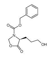 (4S)-3-(benzyloxycarbonyl)-4-(3-hydroxypropyl)-1,3-oxazolidin-5-one Structure