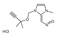 [(Z)-[1-methyl-3-(2-methylbut-3-yn-2-yloxymethyl)imidazol-2-ylidene]methyl]-oxoazanium,chloride Structure