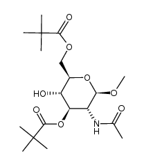 methyl 2-acetamido-2-deoxy-3,6-di-O-pivaloyl-β-D-glucopyranoside Structure