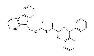 N-Fmoc-N-methyl-L-alanine benzhydyl ester结构式