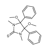 4,5-dimethoxy-1,3-dimethyl-4,5-diphenyltetrahydroimidazole-2-thione结构式