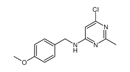 6-Chloro-N-(4-Methoxybenzyl)-2-Methylpyrimidin-4-Amine结构式