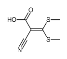 2-cyano-3,3-bis(methylsulfanyl)prop-2-enoic acid结构式