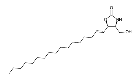 (2(S),3(R),4E)-2-amino-2-N,3-O-carbonyl-4-eicosene-1,3-diol结构式