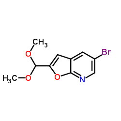 5-Bromo-2-(dimethoxymethyl)furo[2,3-b]pyridine结构式