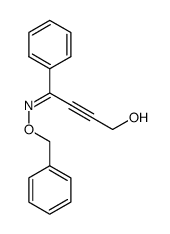 (1Z)-4-hydroxy-1-phenyl-2-butyn-1-one O-(phenylmethyl)oxime结构式