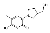 1-[(3R)-3-(hydroxymethyl)pyrrolidin-1-yl]-5-methylpyrimidine-2,4-dione结构式