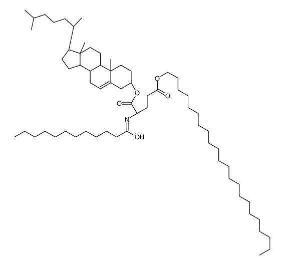 1-O-[(3S,8S,9S,10R,13R,14S,17R)-10,13-dimethyl-17-[(2R)-6-methylheptan-2-yl]-2,3,4,7,8,9,11,12,14,15,16,17-dodecahydro-1H-cyclopenta[a]phenanthren-3-yl] 5-O-docosyl (2S)-2-(dodecanoylamino)pentanedioate Structure