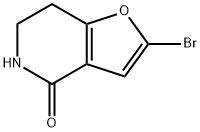 2-Bromo-6,7-dihydro-5H-furo[3,2-c]pyridin-4-one结构式