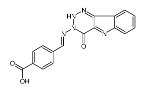 4-[(E)-(4-oxo-2H-triazino[5,4-b]indol-3-yl)iminomethyl]benzoic acid Structure