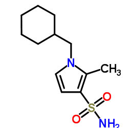 1-(Cyclohexylmethyl)-2-methyl-1H-pyrrole-3-sulfonamide Structure