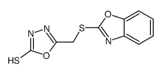 5-(1,3-benzoxazol-2-ylsulfanylmethyl)-3H-1,3,4-oxadiazole-2-thione结构式