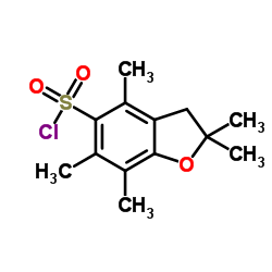 2,2,4,6,7-五甲基二氢苯并呋喃-5-磺酰氯结构式