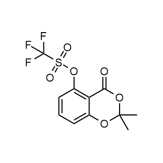 2,2-二甲基-4-氧代-4H-苯并[d][1,3]二氧杂-5-基三氟甲磺酸酯结构式