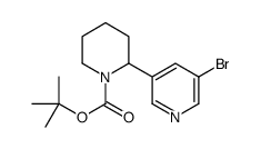 tert-butyl 2-(5-bromopyridin-3-yl)piperidine-1-carboxylate结构式