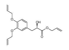 allyl (R)-3-(3,4-bis(allyloxy)phenyl)-2-hydroxypropanoate结构式