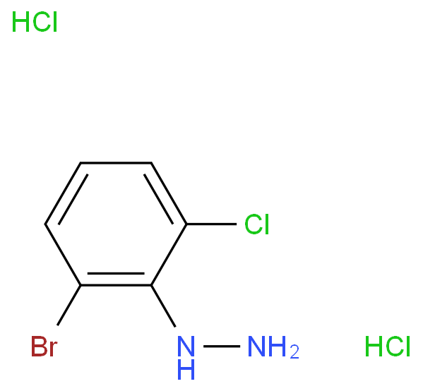 (2-bromo-6-chlorophenyl)hydrazine dihydrochloride Structure