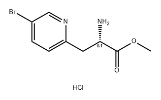 methyl (2s)-2-amino-3-(5-bromo(2-pyridyl))propanoate hydrochloride结构式