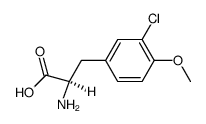 D-(R)-3-(3-chloro-4-methoxyphenyl)alanine结构式