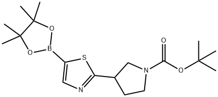 tert-butyl 3-(5-(4,4,5,5-tetramethyl-1,3,2-dioxaborolan-2-yl)thiazol-2-yl)pyrrolidine-1-carboxylate图片