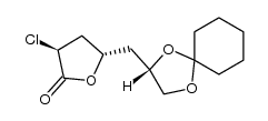 2-chloro-6,7-O-cyclohexylidene-2,3,5-trideoxy-D-lyxo-heptono-1,4-lactone结构式