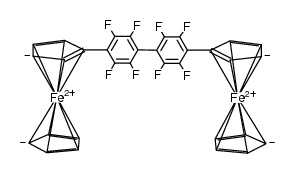 ((C5H5)Fe)(4,4'-bis(η(5)-cyclopentadienyl)octafluorobiphenyl)结构式