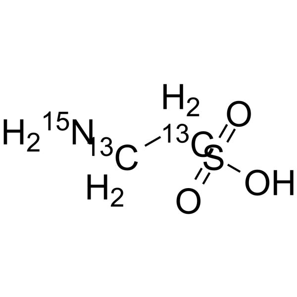 Taurine-13C2,15N结构式