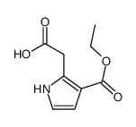 2-(3-ethoxycarbonyl-1H-pyrrol-2-yl)acetic acid Structure