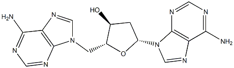 5'-(6-Amino-9H-purin-9-yl)-2',5'-dideoxyadenosine结构式