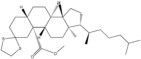 2,2-(Ethylenebisthio)-5α-cholestan-19-oic acid methyl ester结构式