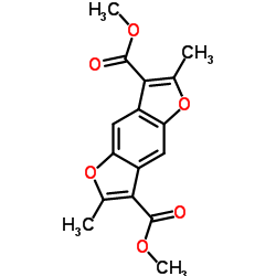 Dimethyl 2,6-dimethylfuro[2,3-f][1]benzofuran-3,7-dicarboxylate Structure