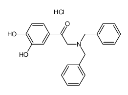 2-dibenzylamino-1-(3,4-dihydroxy-phenyl)-ethanone, hydrochloride结构式